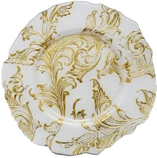 Gold Damask Charger plate