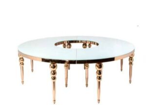 MIRAGE GOLD SERPENTINE TABLE ( WHITE-MIRROR OR BLACK TOP )