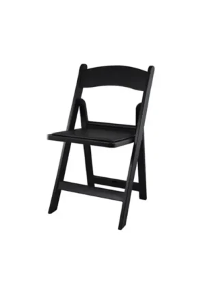 Black Resin Folding Chair