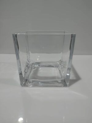 5" X 5" CLEAR GLASS CUBE