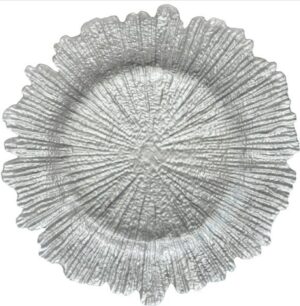 Silver Coral Reef Charger Plate