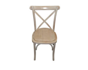 White Wash Cross Back Chair