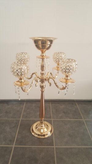 Gold 5 arm Candelabra