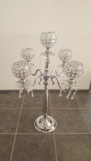 Silver 5 arm Candelabra