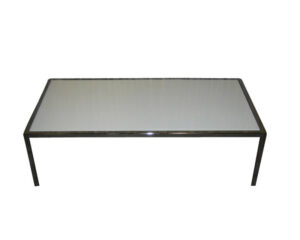 24" x 48" Chrome Coffee Table ( White or Black Plexi )