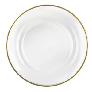 Gold Rimmed Clear Charger Plate